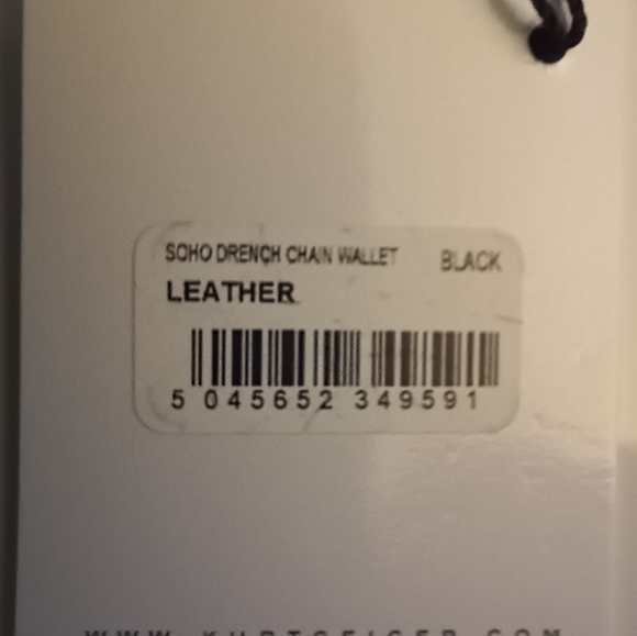 Black Leather Chain Wallet - Picture 6 of 7